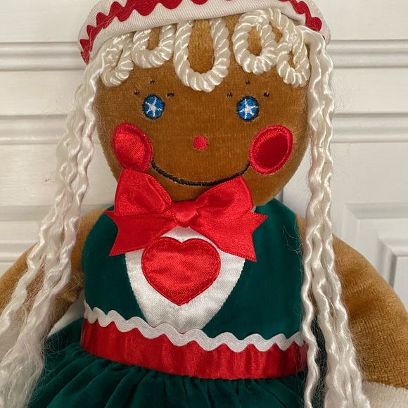 Target Plush Gingerbread Girl Doll Christmas  14” Stuffed Animal Vintage 1990 - Picture 5 of 9